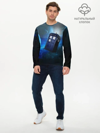 Мужской лонгслив базовый / ТАРДИС