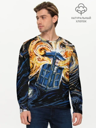Мужской лонгслив базовый / Van Gogh Tardis