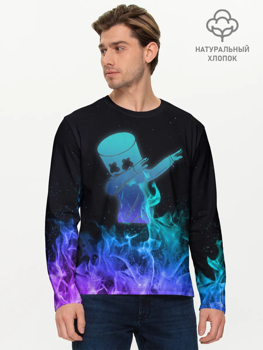 Мужской лонгслив базовый / Marshmello Fortnite