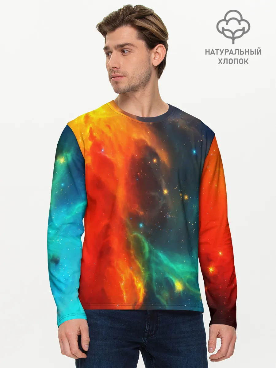 Мужской лонгслив базовый / БИТВА КОСМОСА