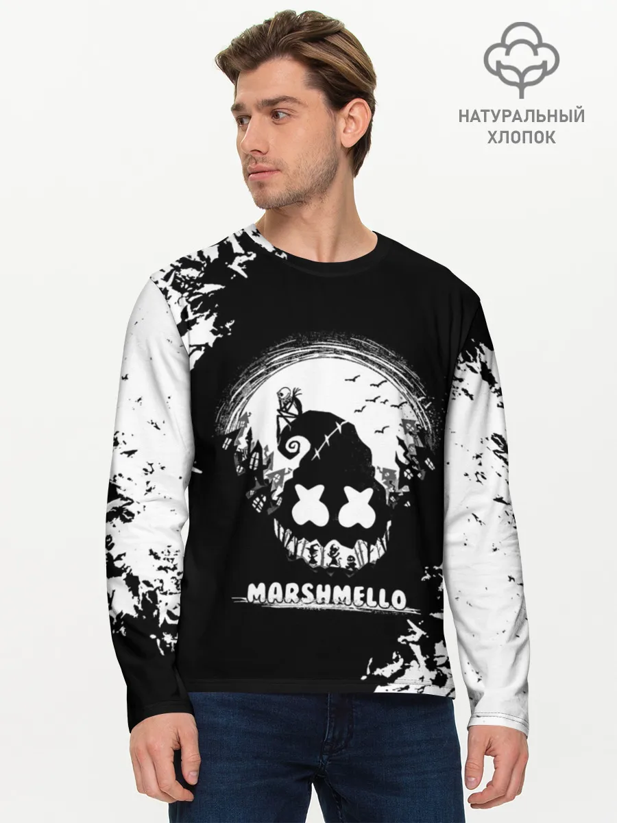Мужской лонгслив базовый / Marshmello Кошмар