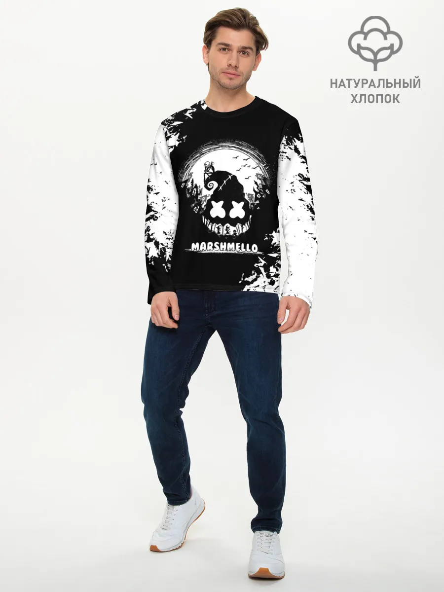 Мужской лонгслив базовый / Marshmello Кошмар