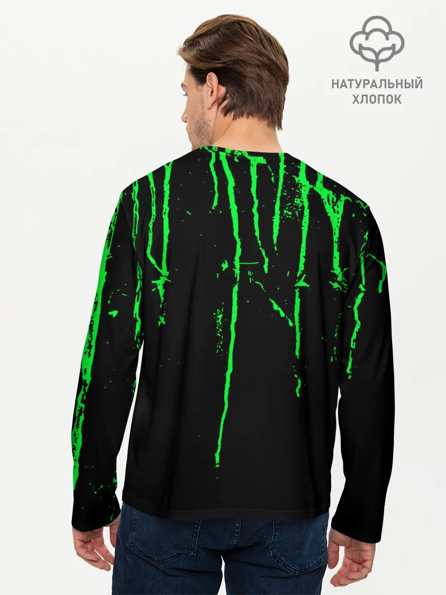 Мужской лонгслив базовый / Warning Coronavirus