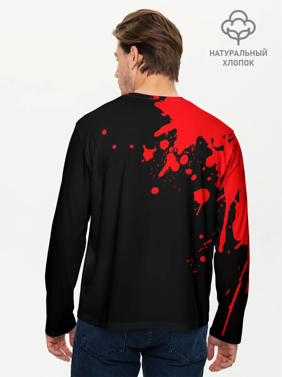 Мужской лонгслив базовый / Не трогай меня, не дыши на меня