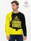 Мужской лонгслив базовый / Warning Coronavirus