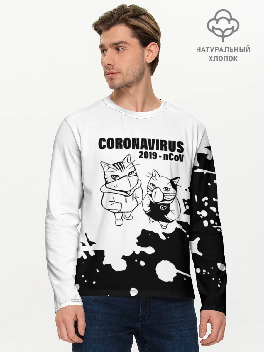 Мужской лонгслив базовый / Coronavirus 2019 - nCoV