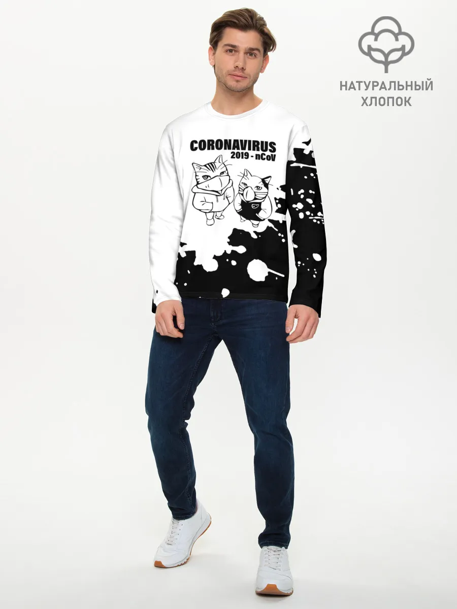 Мужской лонгслив базовый / Coronavirus 2019 - nCoV