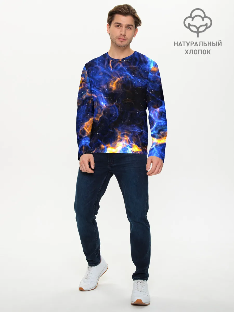Мужской лонгслив базовый / Космос