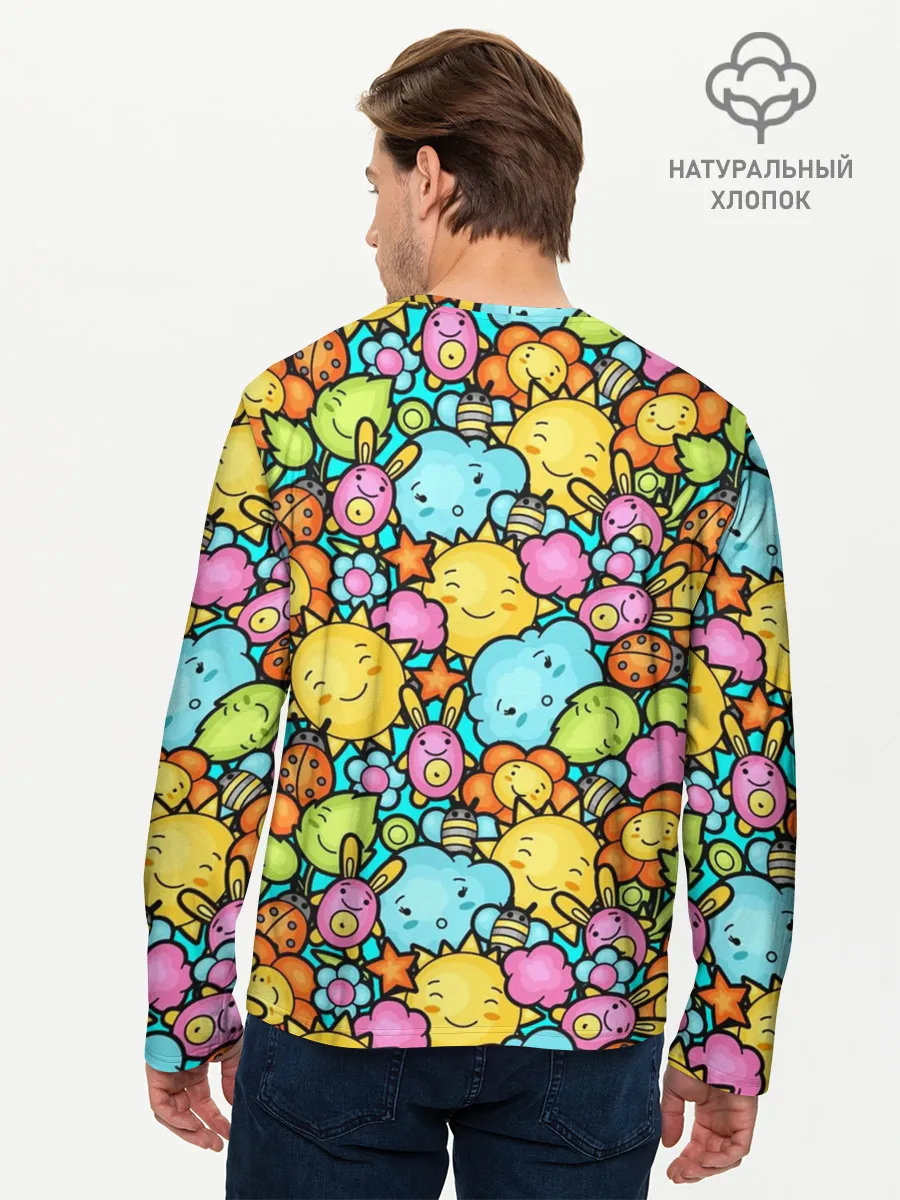 Мужской лонгслив базовый / Облачко Солнышко