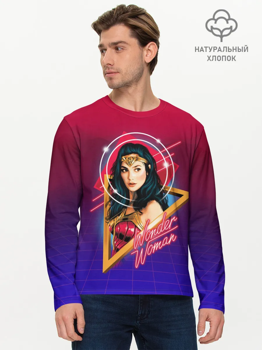 Мужской лонгслив базовый / Wonder Woman