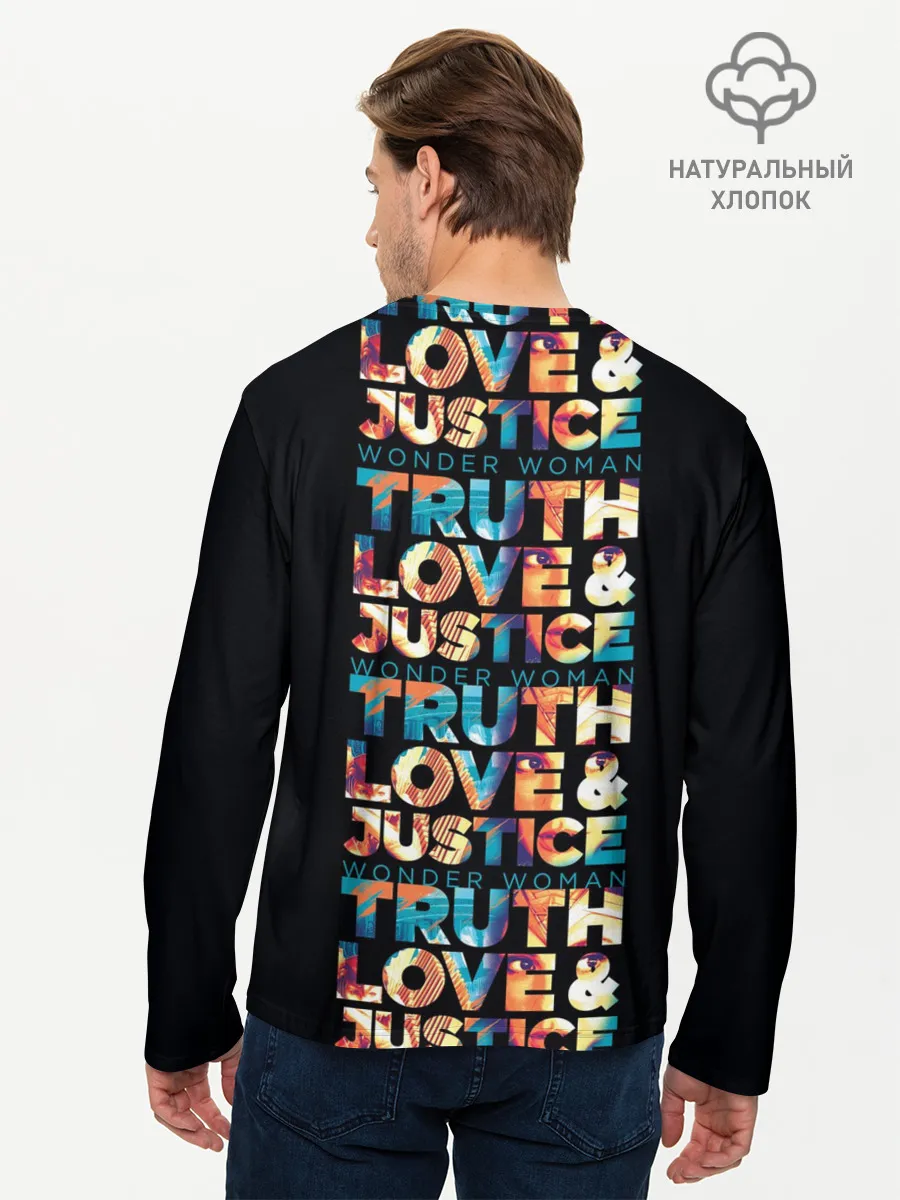 Мужской лонгслив базовый / Wonder Woman