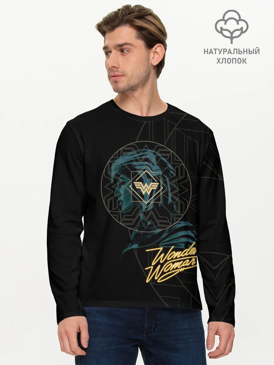 Мужской лонгслив базовый / Wonder Woman