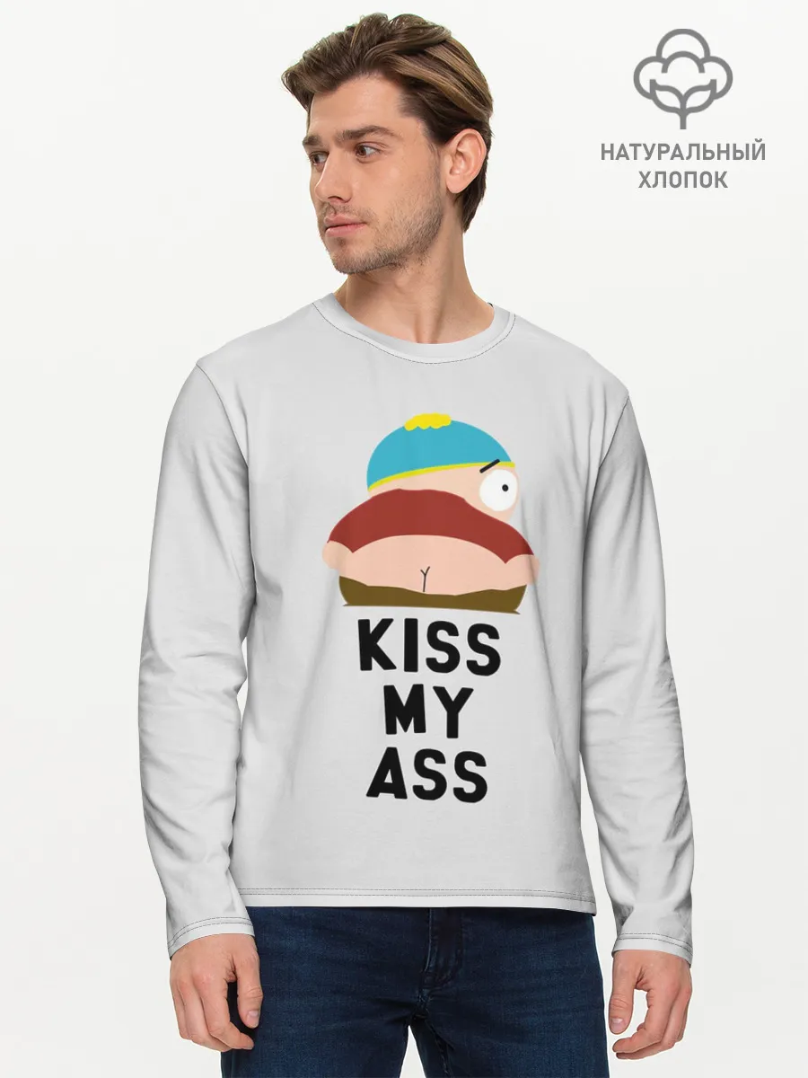 Мужской лонгслив базовый / Kiss My Ass