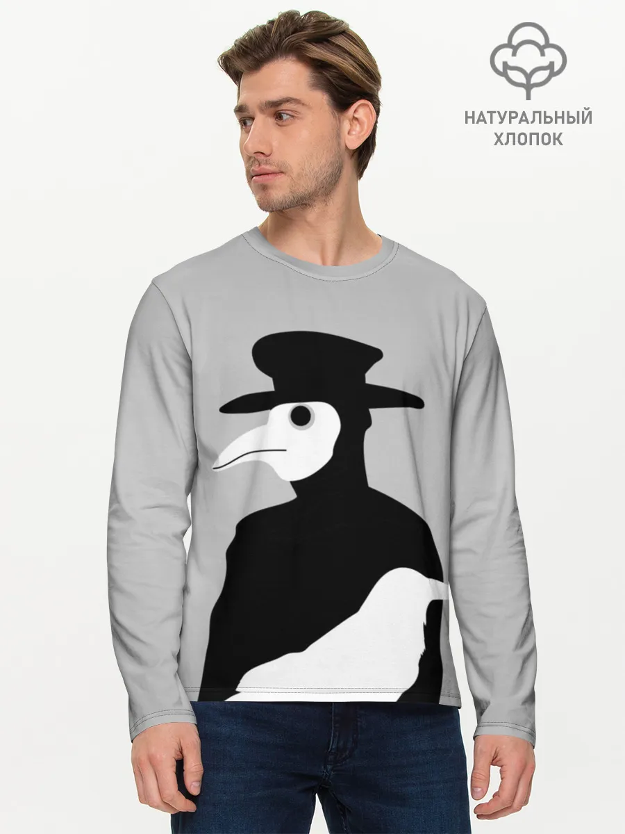 Мужской лонгслив базовый / Чумной доктор