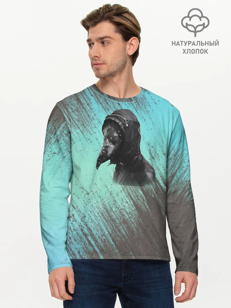 Мужской лонгслив базовый / Чумной доктор