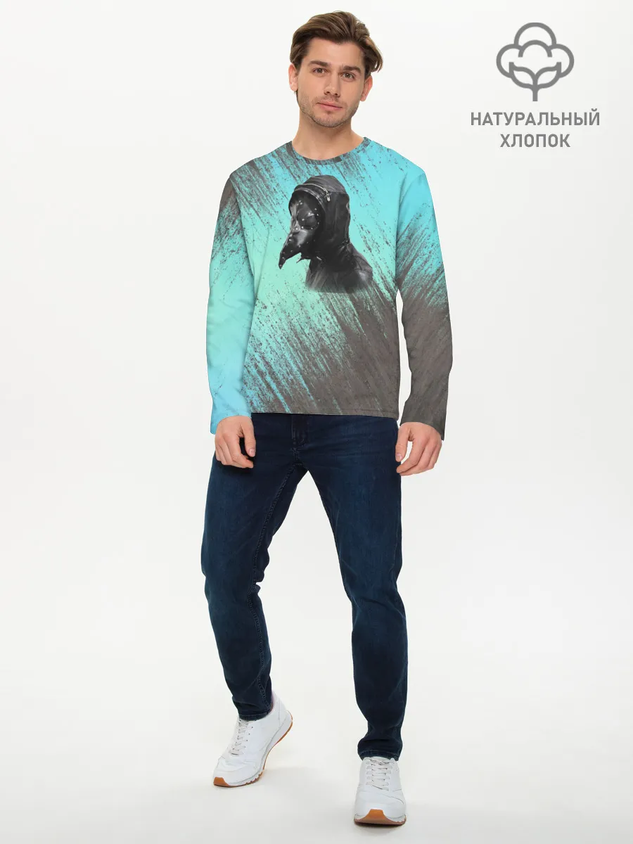 Мужской лонгслив базовый / Чумной доктор