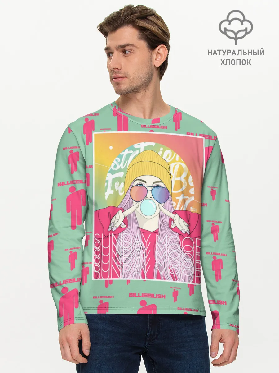 Мужской лонгслив базовый / Billie Eilish