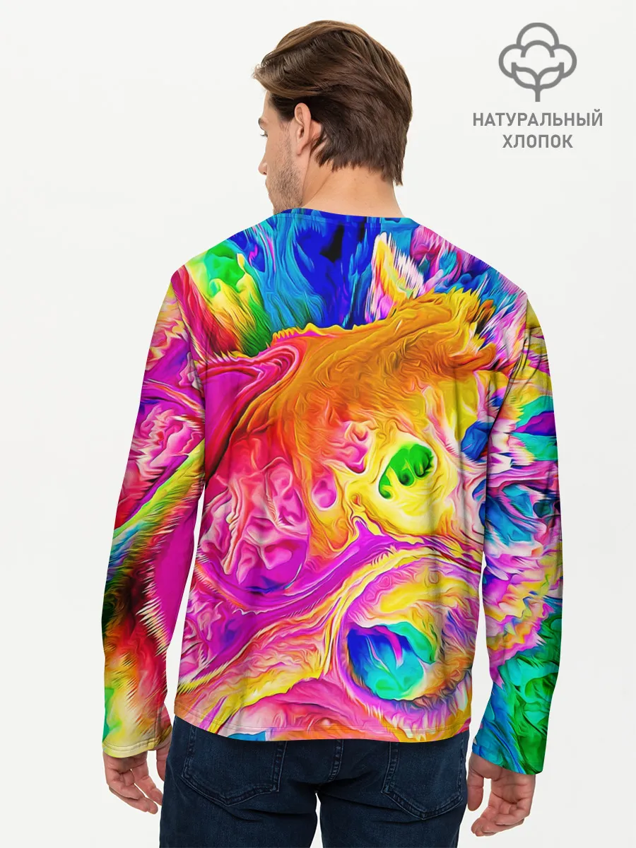 Мужской лонгслив базовый / TIE DYE | ЯРКИЕ КРАСКИ