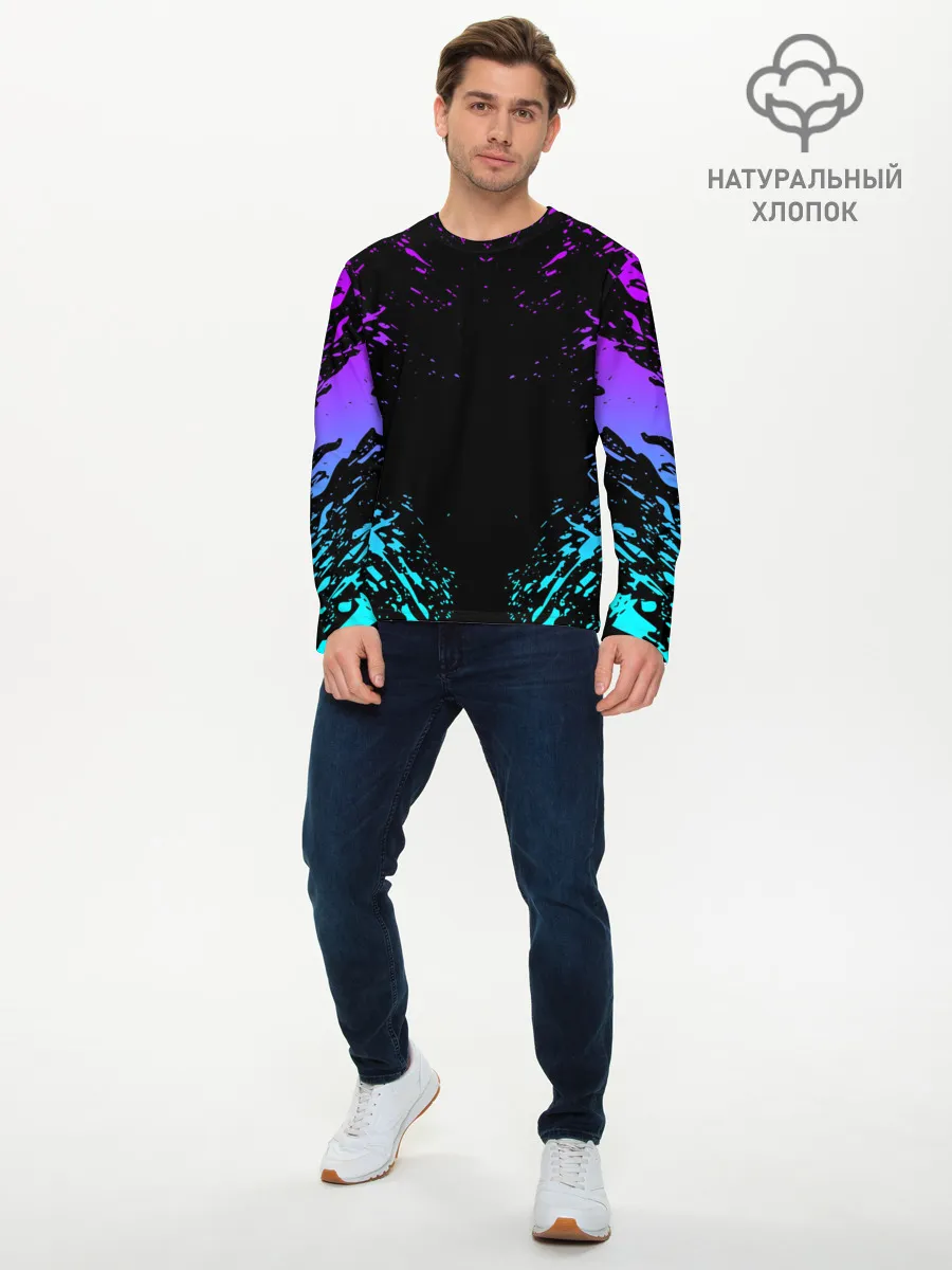 Мужской лонгслив базовый / НЕОНОВЫЕ БРЫЗГИ