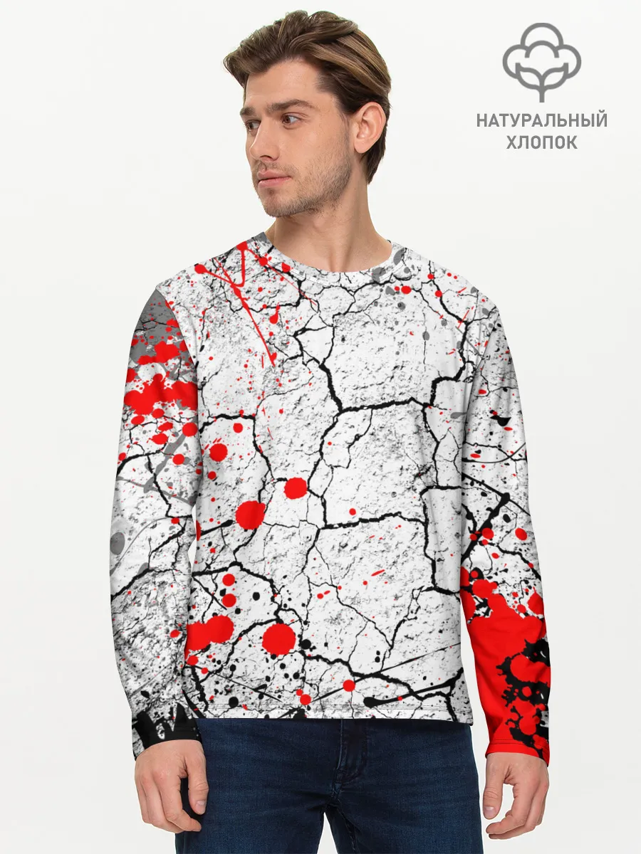 Мужской лонгслив базовый / КРОВАВЫЙ ГРАНЖ | BLOODY GRUNGE