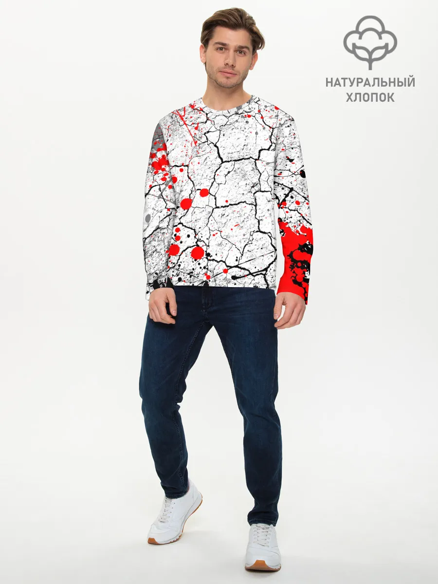 Мужской лонгслив базовый / КРОВАВЫЙ ГРАНЖ | BLOODY GRUNGE