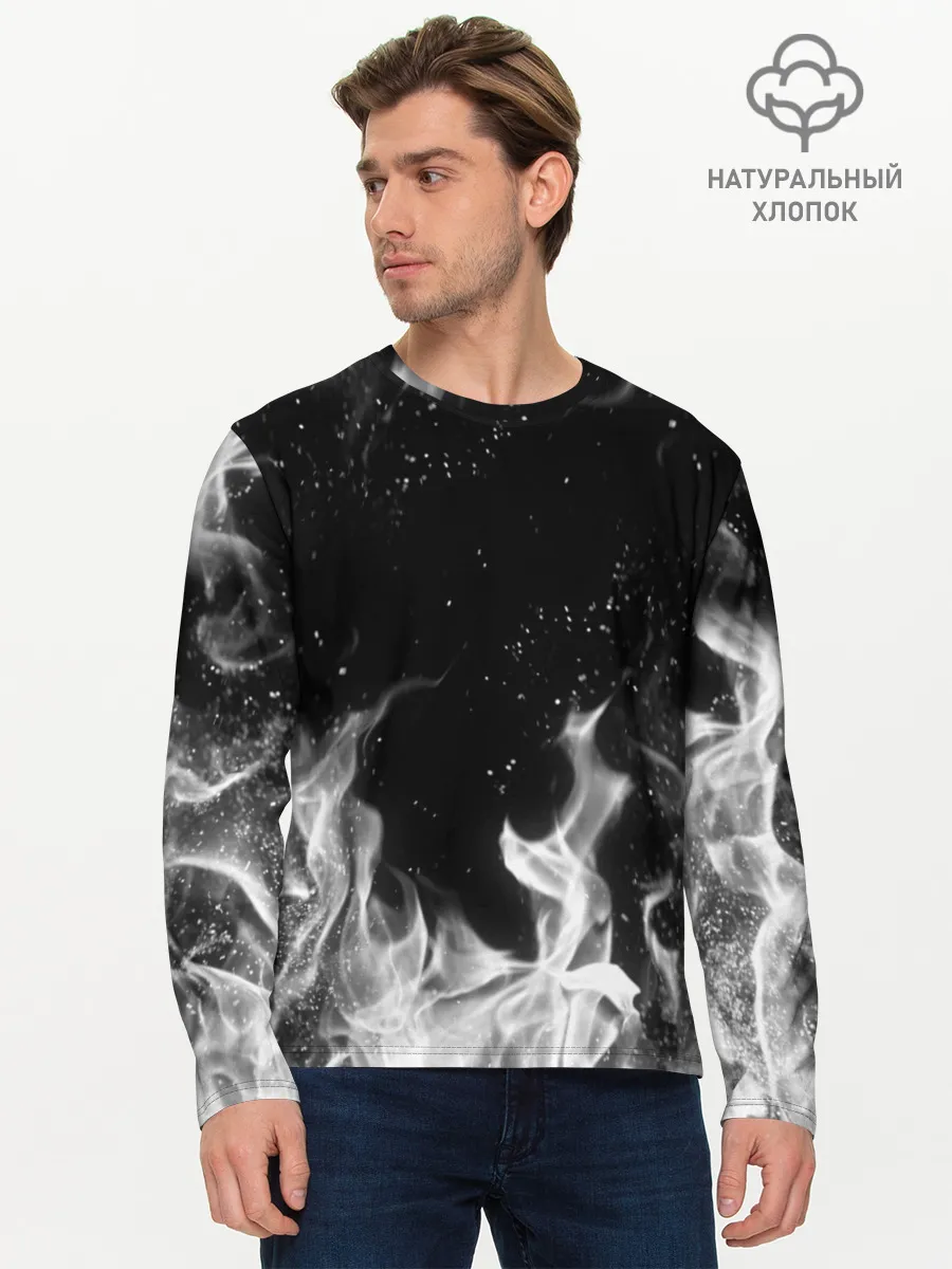 Мужской лонгслив базовый / БЕЛЫЙ ОГОНЬ | WHITE FIRE