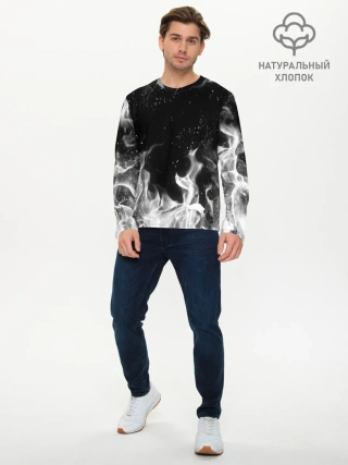 Мужской лонгслив базовый / БЕЛЫЙ ОГОНЬ | WHITE FIRE