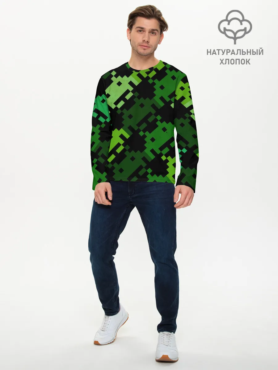 Мужской лонгслив базовый / Space Invaders