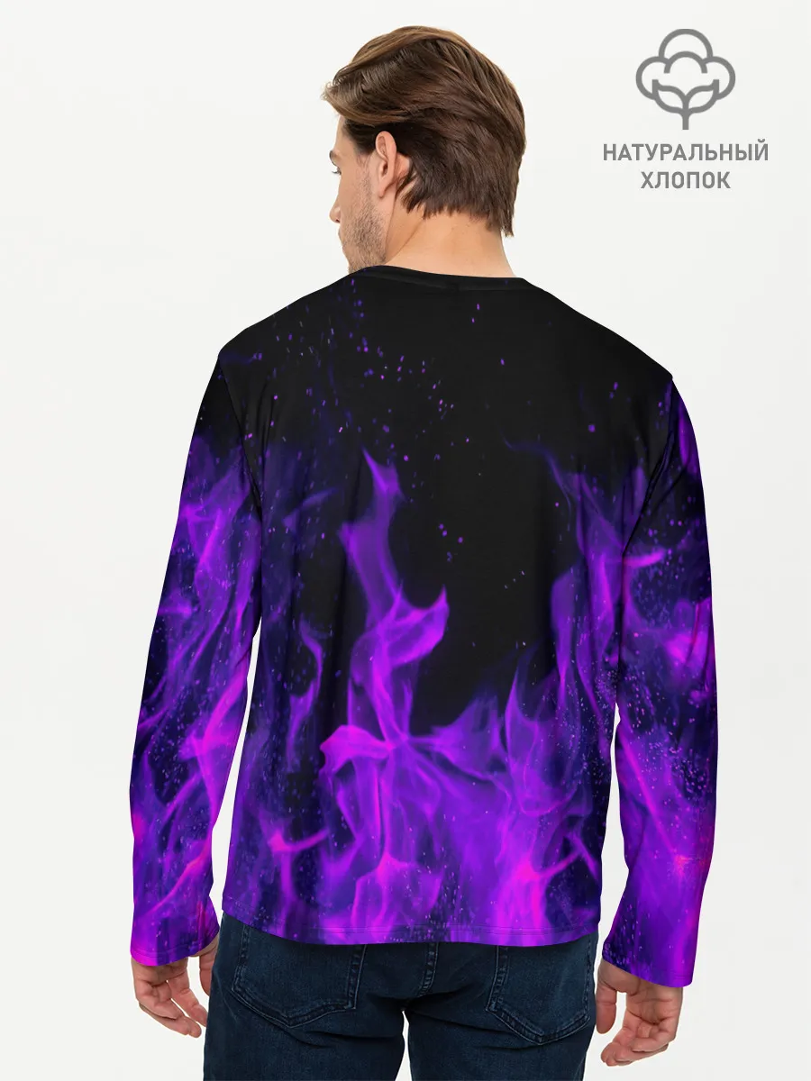 Мужской лонгслив базовый / ФИОЛЕТОВЫЙ ОГОНЬ | PURPLE FIRE