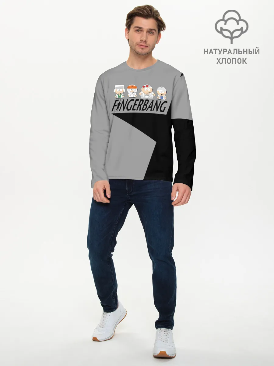 Мужской лонгслив базовый / FINGERBANG