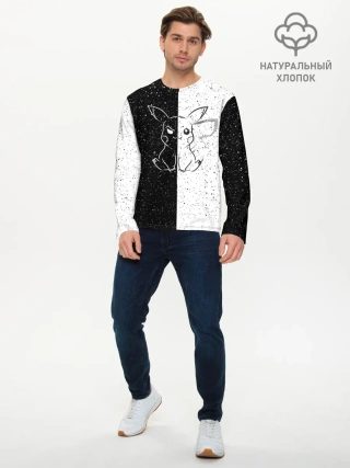 Мужской лонгслив базовый / ПИКАЧУ