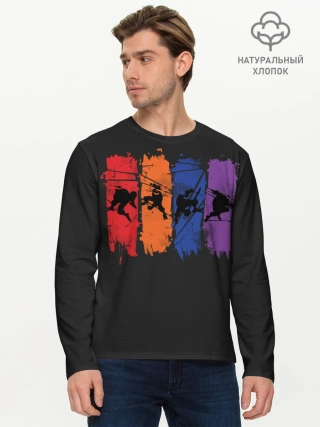 Мужской лонгслив базовый / Черепашки ниндзя