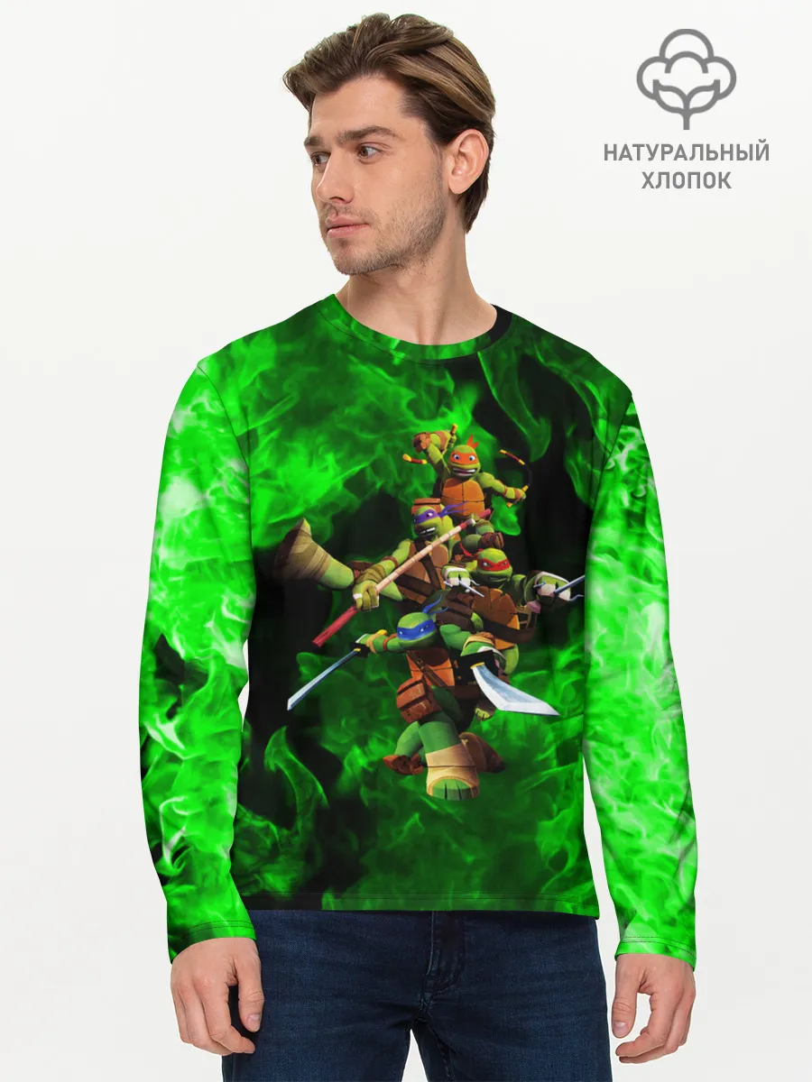 Мужской лонгслив базовый / ЧЕРЕПАШКИ - НИНДЗЯ