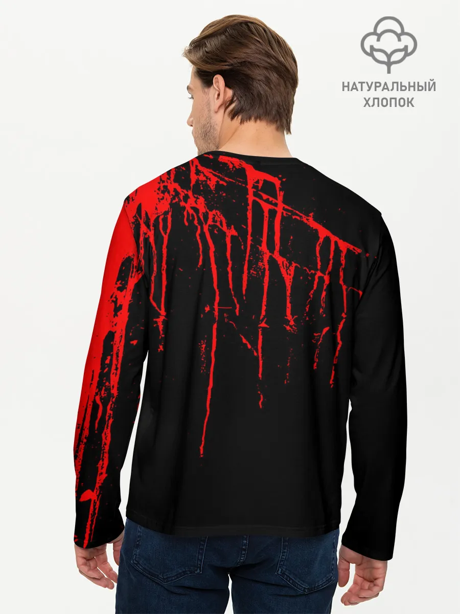 Мужской лонгслив базовый / Не трогай меня COVID-19