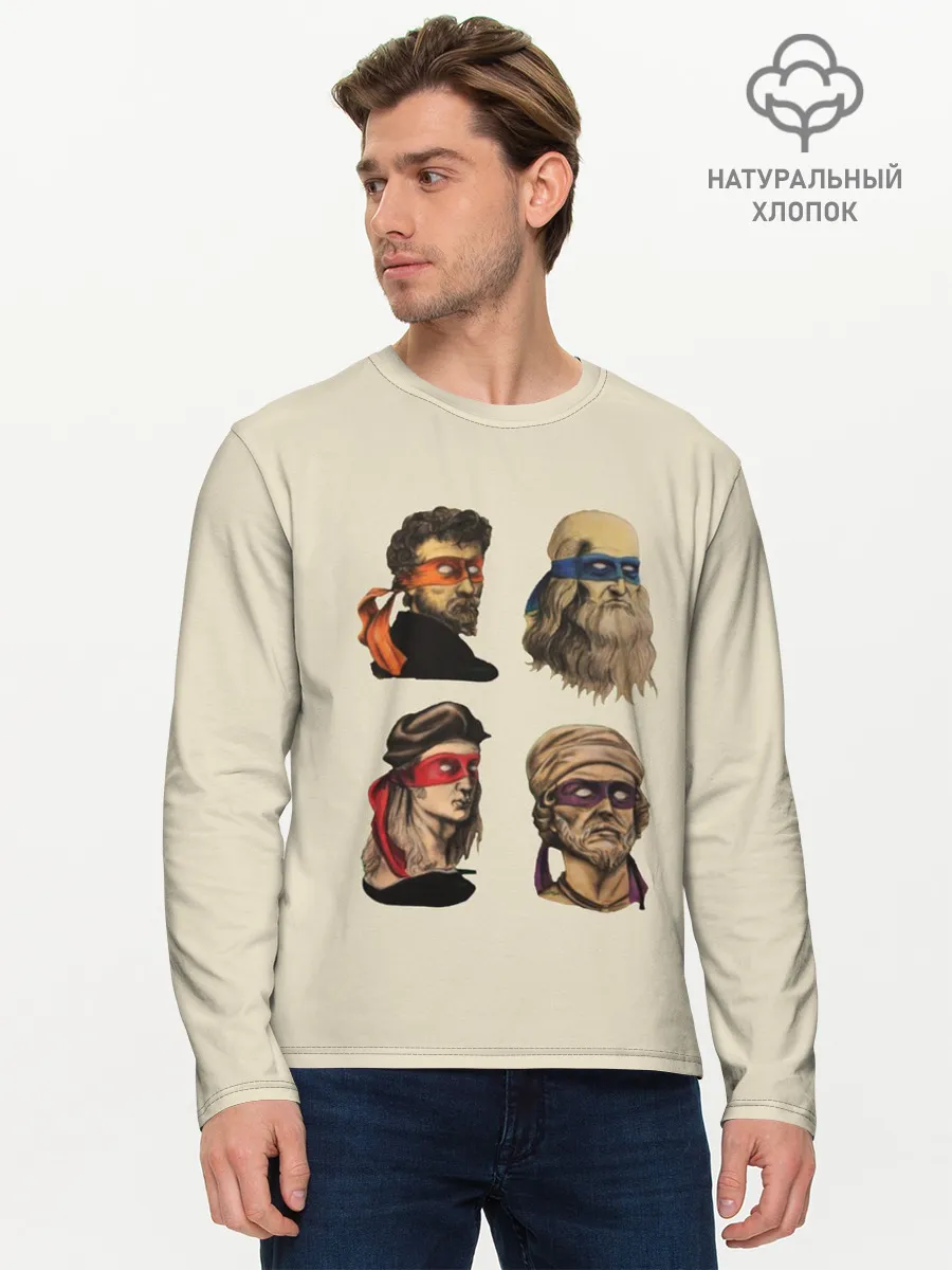 Мужской лонгслив базовый / Настоящие Черепашки