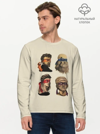 Мужской лонгслив базовый / Настоящие Черепашки