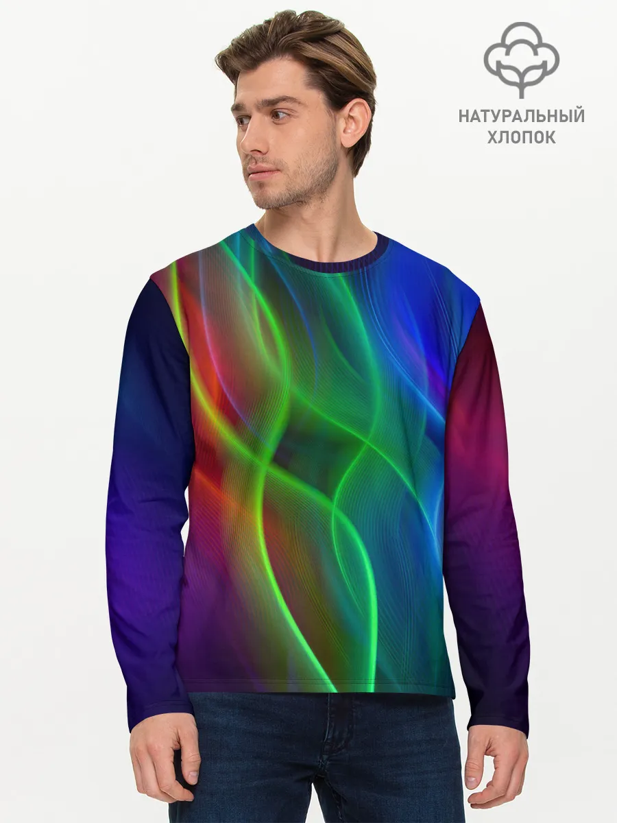 Мужской лонгслив базовый / НЕОНОВАЯ АБСТРАКЦИЯ