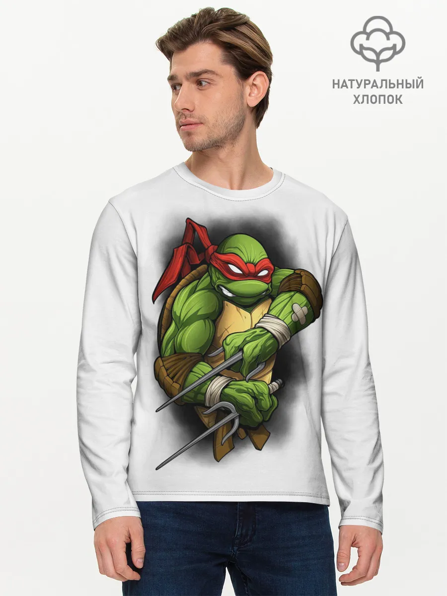 Мужской лонгслив базовый / Черепашки-ниндзя