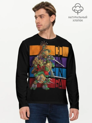Мужской лонгслив базовый / Черепашки ниндзя