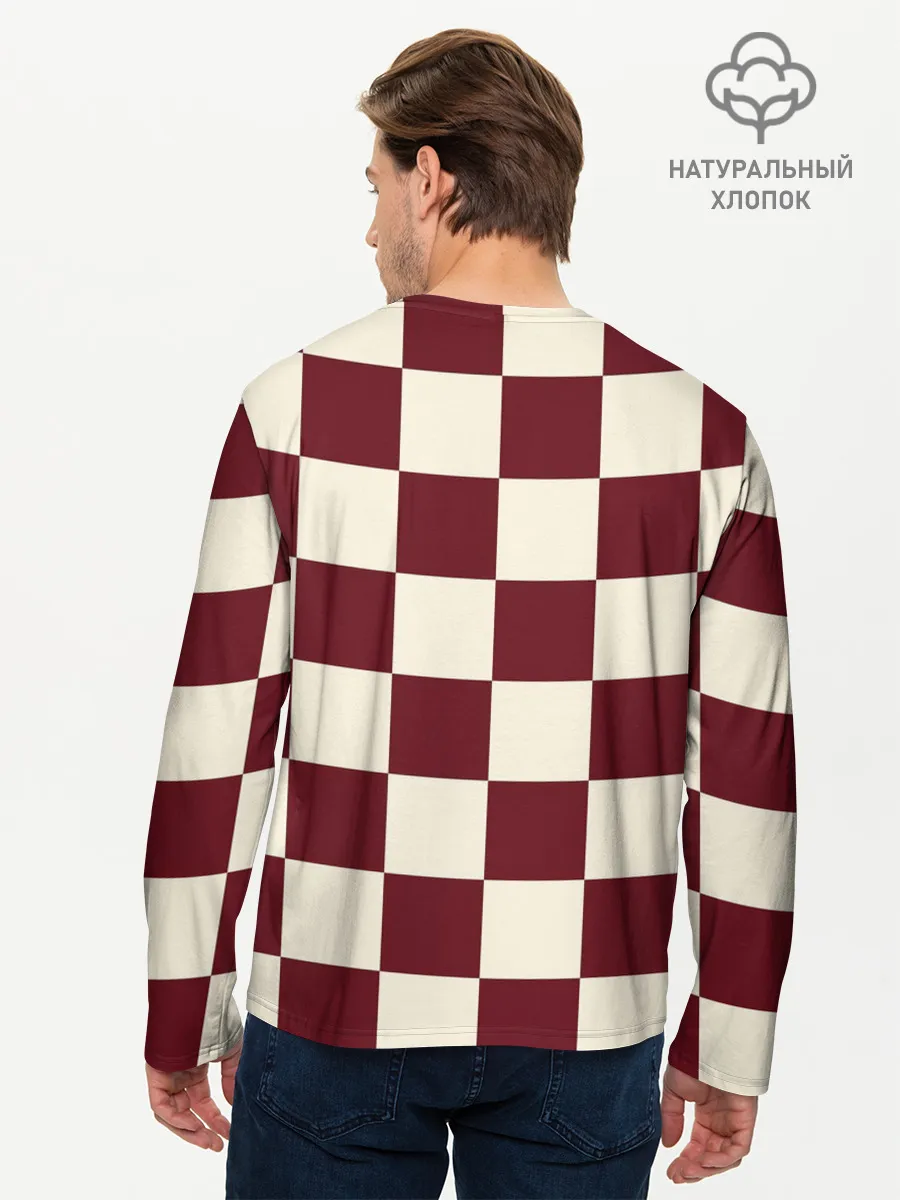 Мужской лонгслив базовый / Шахматка