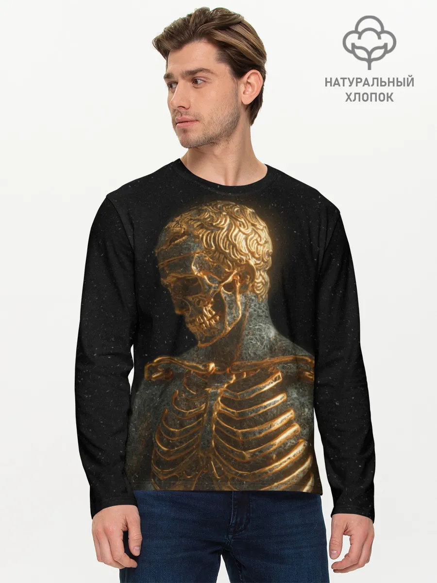 Мужской лонгслив базовый / Скелет В Золоте