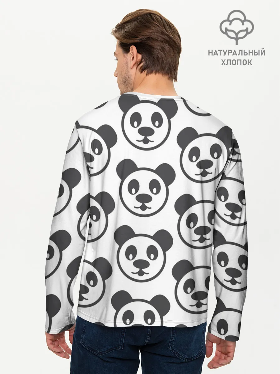 Мужской лонгслив базовый / panda