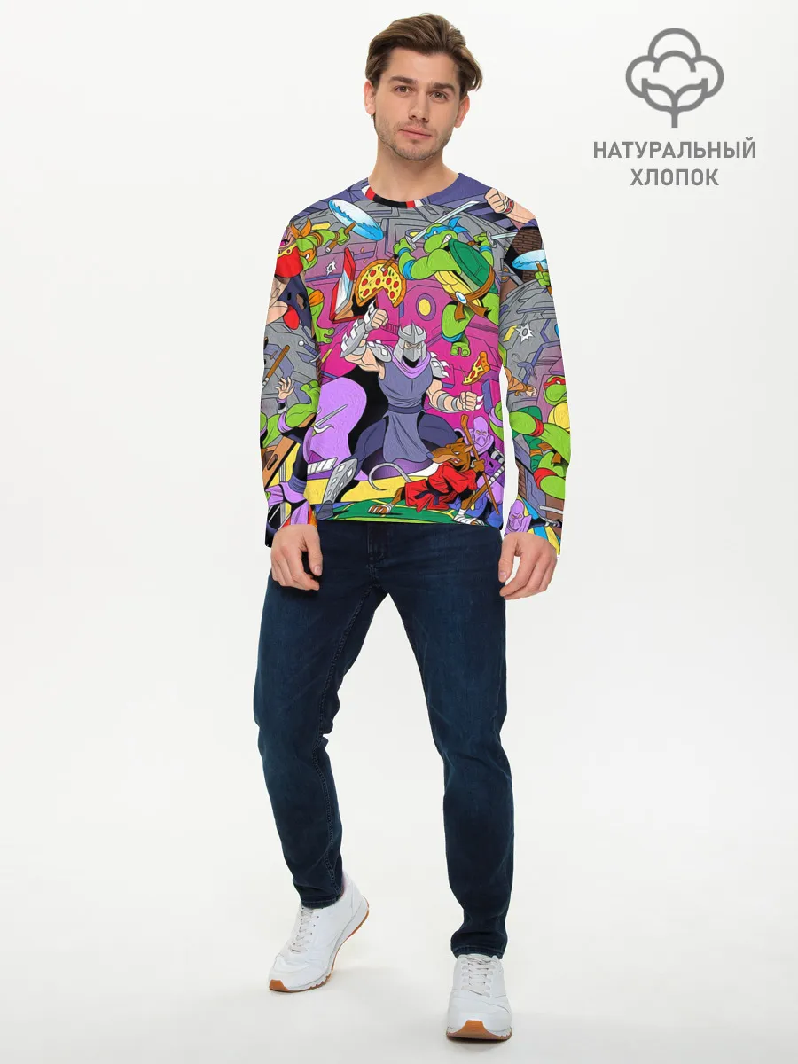 Мужской лонгслив базовый / ЧЕРЕПАШКИ