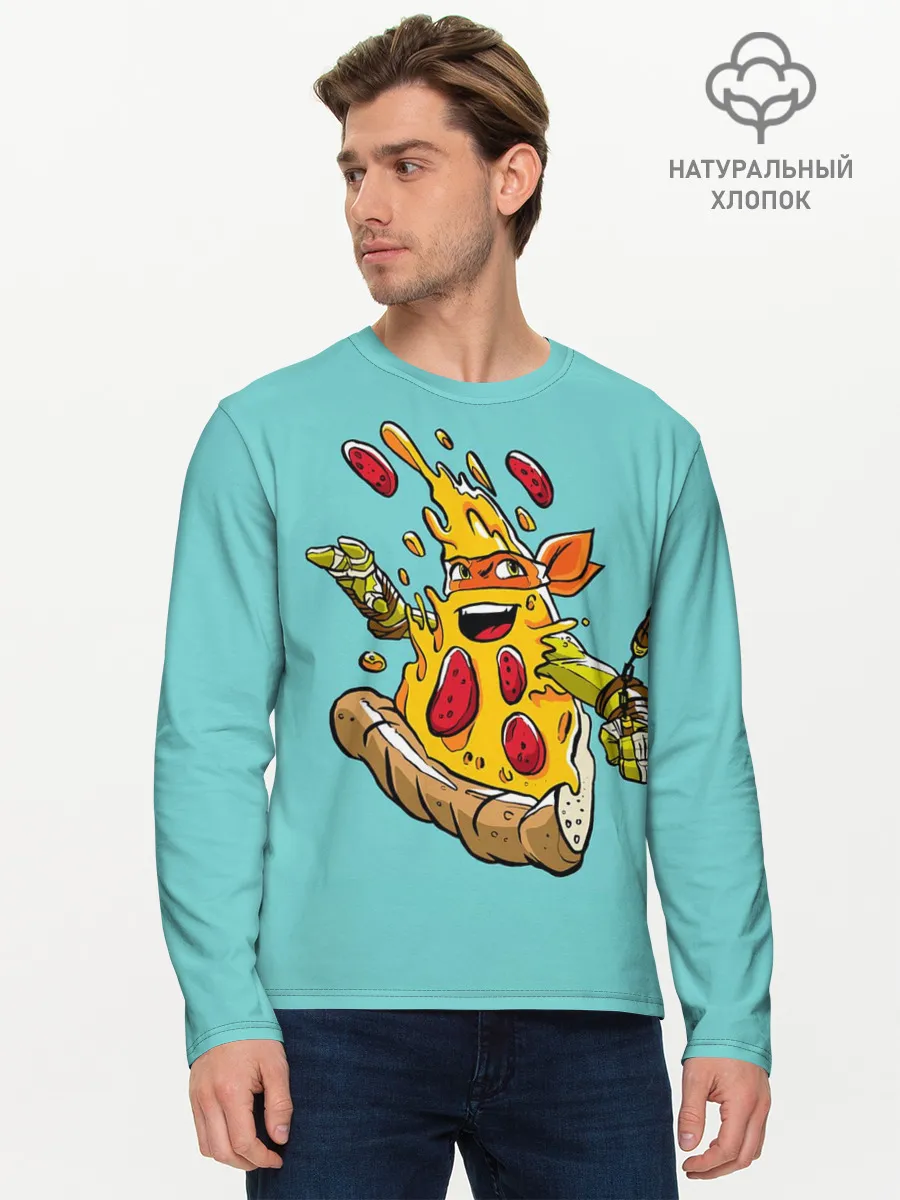 Мужской лонгслив базовый / PIZZA TIME