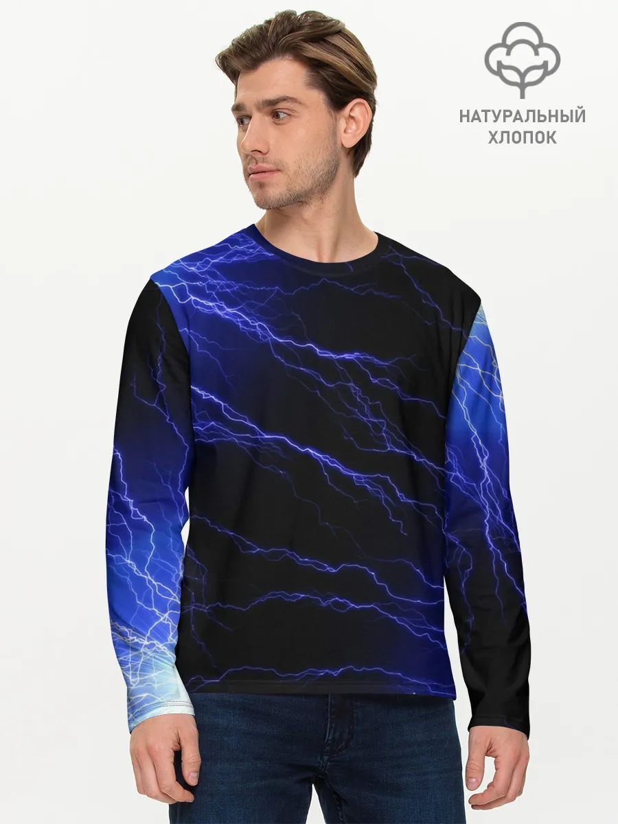 Мужской лонгслив базовый / МОЛНИИ | РАЗРЯДЫ | НЕОН