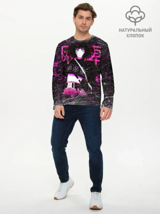 Мужской лонгслив базовый / Vinne Yuna Самурай Киберпанк