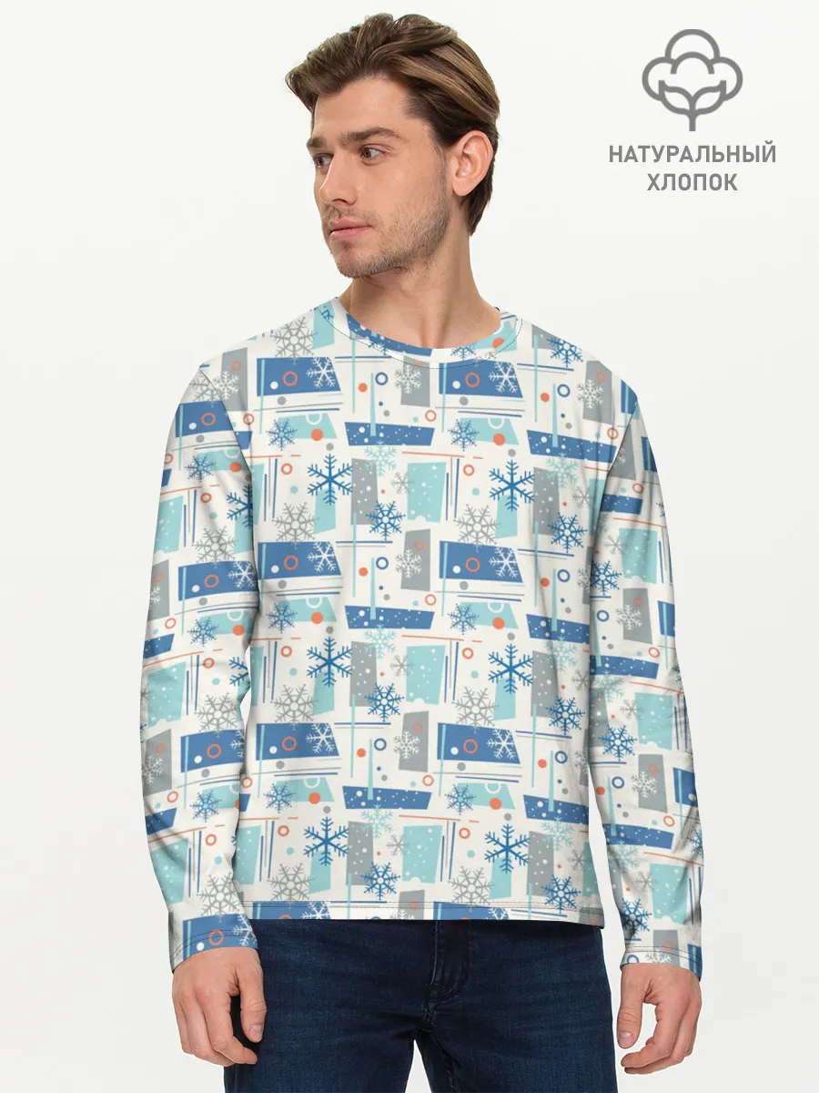 Мужской лонгслив базовый / Зимний Дизайн