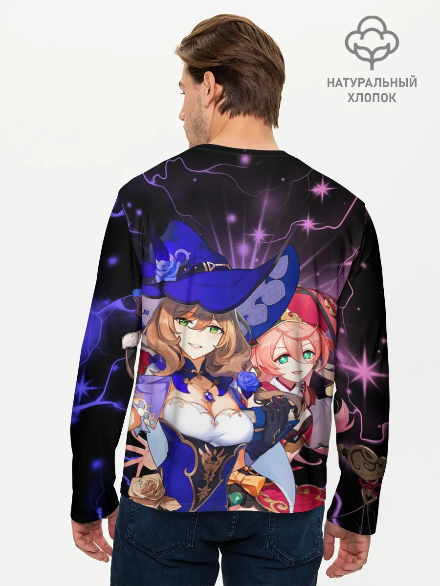 Мужской лонгслив базовый / Янь Фэй и Лиза, Genshin Impact