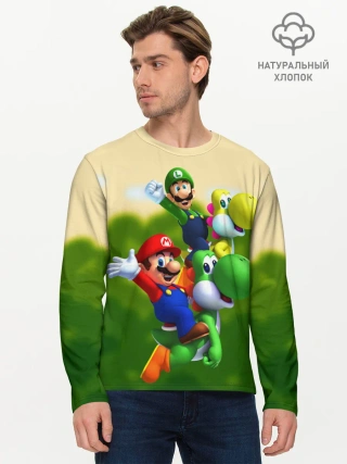 Мужской лонгслив базовый / 3DMario