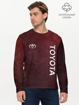 Мужской лонгслив базовый / TOYOTA | RED GRUNGE